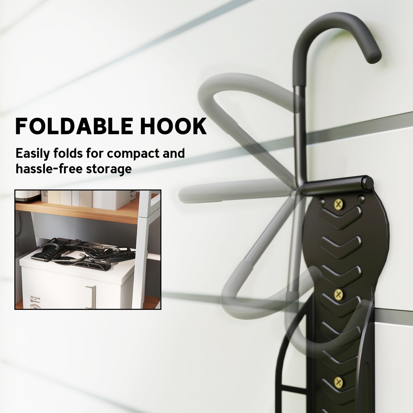 SPORTNOW 8 Pack Bike Rack, Wall Mounted Bicycle Hanger Hook, Foldable Garage Bike Wall Rack, Bicycle Storage Holder