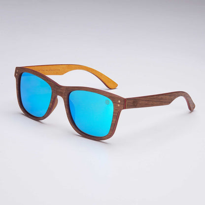 Union Of Surf Fistral Wood Look Polarised Sunglasses | Laminated Wood Frame | UV400 | Glare-Reducing | Classic Silhouette | 6 Lens Options | Travel Beach Driving Daily Wear