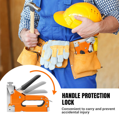 Staple Gun, 3-In-1 Upholstery Manual Brad Nailer Kit with Stapler Remover for Woodworking Furniture DIY, 3000 Staples