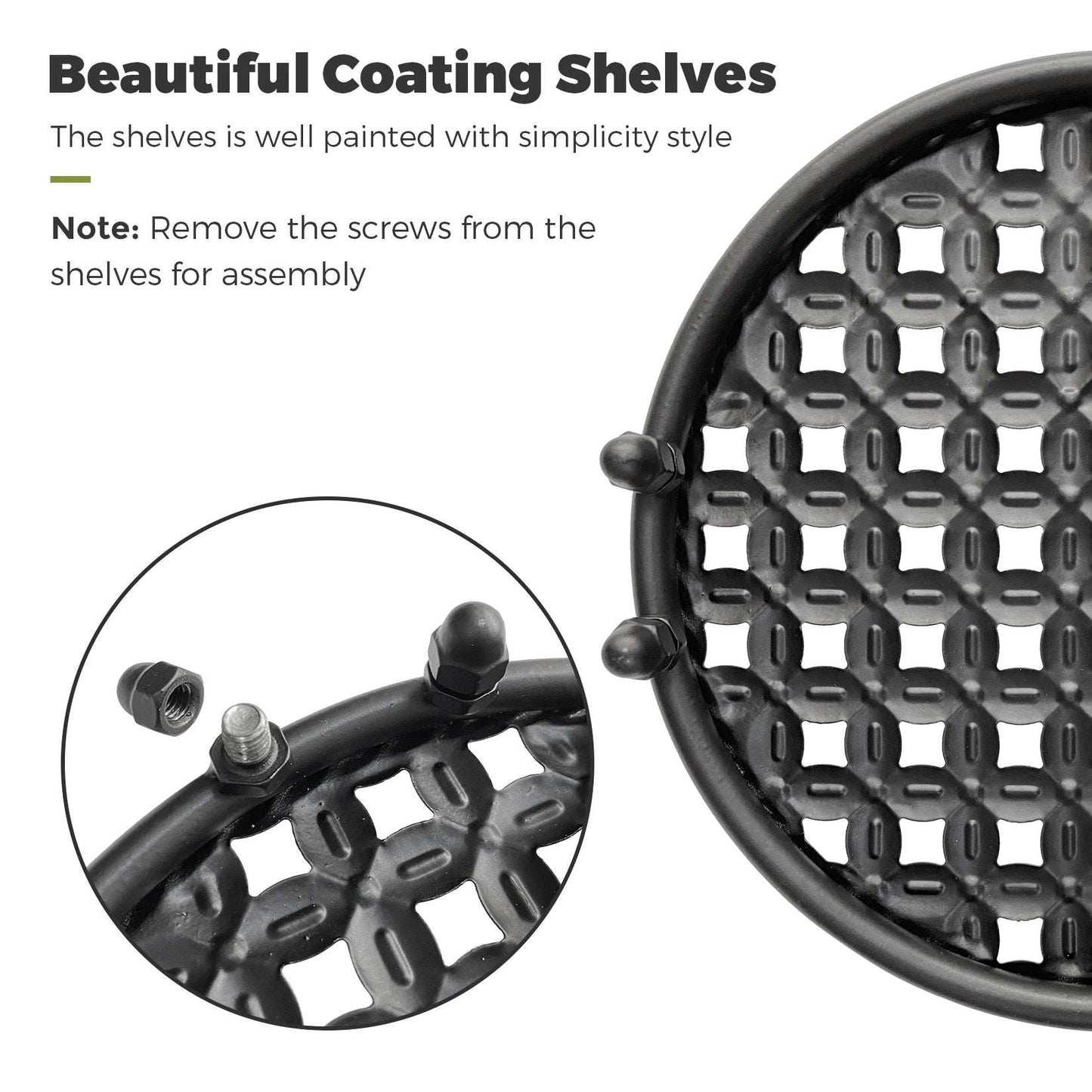 2 PCS Metal Plant Stand Heart-Shape Flower Pot Display Holder Garden Support