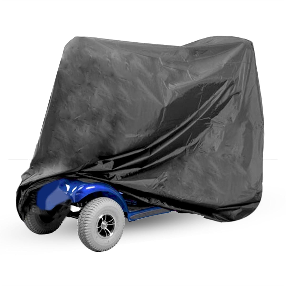 Pukkr Mobility Scooter Cover | Waterproof 210D Silver-Coated Polyester | Drawstring Closure | Fits All Sizes | 93x67x142cm | Outdoor Scooter Protection | 2-Year Guarantee