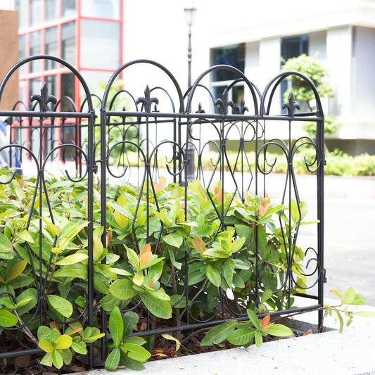 5Pcs Decorative Garden Fence Outdoor Rustproof Landscape Border Folding Patio Fences Flower Bed Fencing Barrier