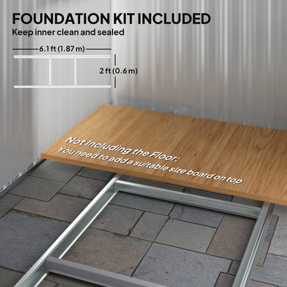 Outsunny Outdoor Garden Storage Shed - Grey Wood Grain