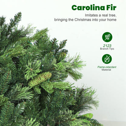 7.5ft Carolina Pine Christmas Tree with Colourful DIY Synchronised LED Lights and Remote