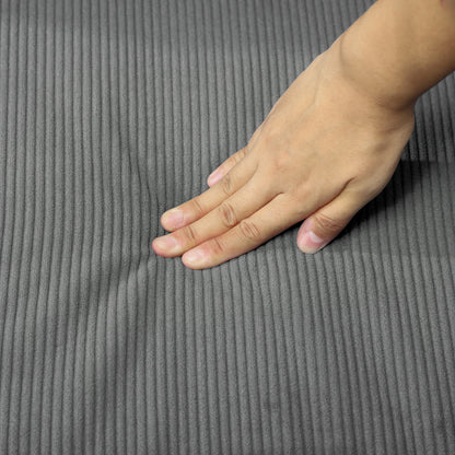 Small Two-Seater Corduroy Sofa - Grey