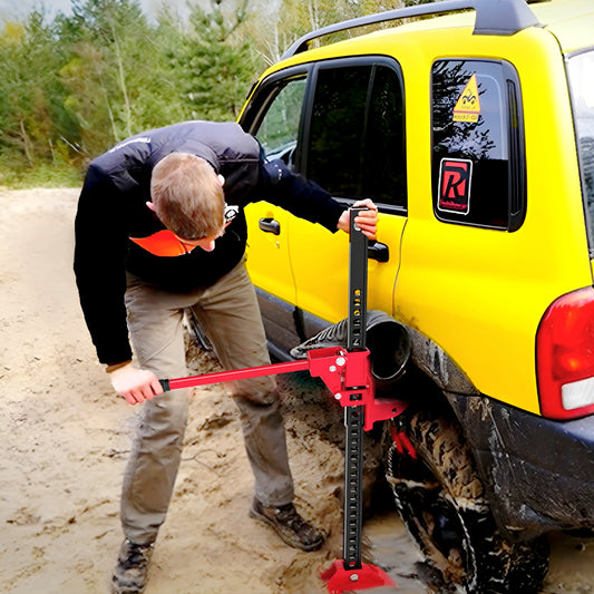 3 Tonne Farm Jack, 33" High Lift Jack for 4x4 Tractors Trucks Agricultural Lifting, Red