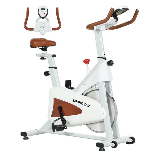 Indoor Exercise Bike, Quiet Stationary Bike, Stylish Cycling Machine with Adjustable Seat and Resistance, for Home Gym Cardio Workout