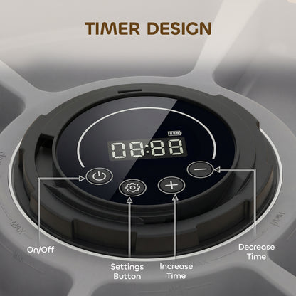 Automatic Cat Feeder | 6-Meal Programmable Timer | Ice Pack | Wet & Dry Food | LED Screen | Grey