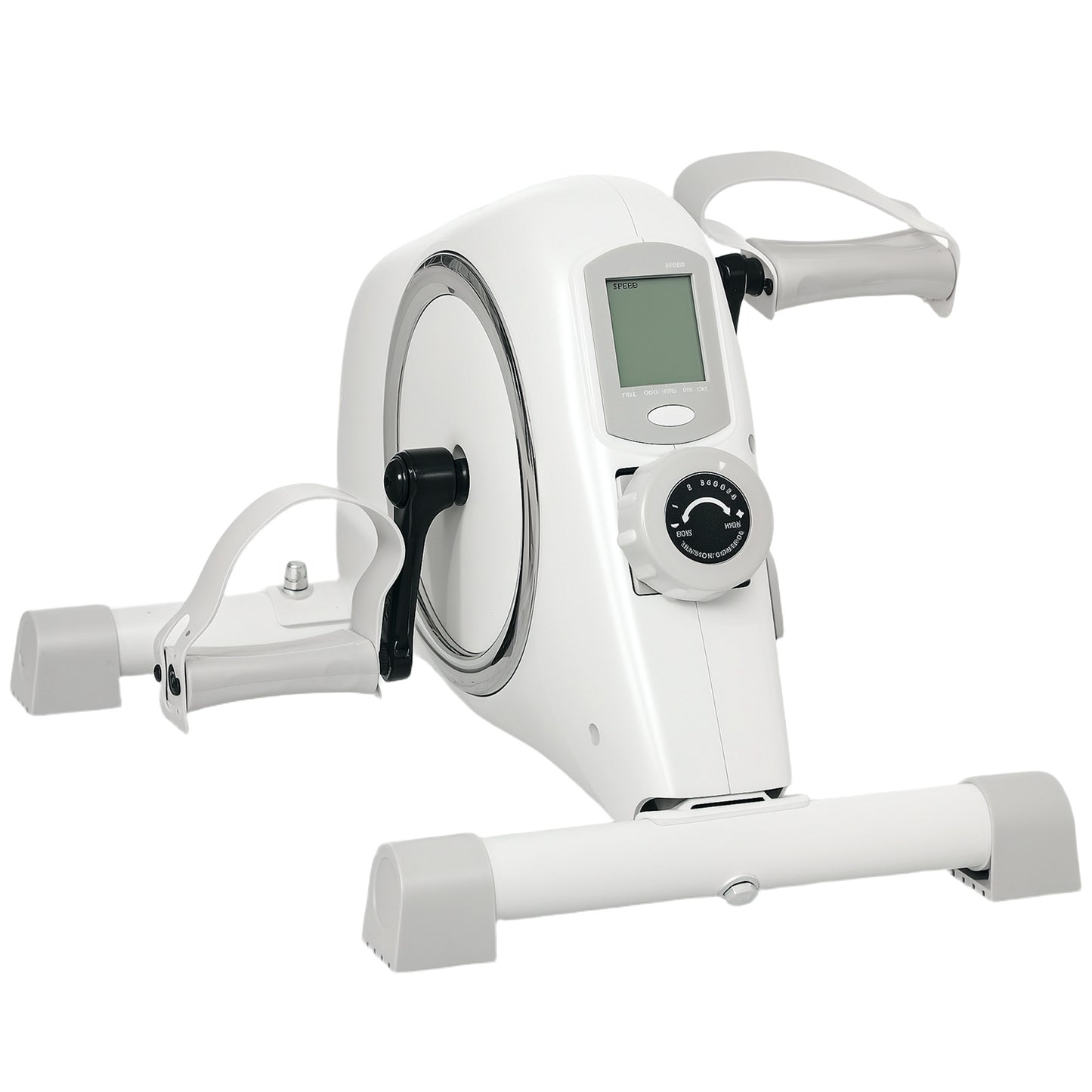 SPORTNOW Mini Exercise Bike, Sit Down Pedal Exerciser with 8-Level Quiet Magnetic Resistance and LCD Display, Portable Under Desk Bike for Arm and Leg Home Gym Office Workout