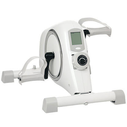 SPORTNOW Mini Exercise Bike, Sit Down Pedal Exerciser with 8-Level Quiet Magnetic Resistance and LCD Display, Portable Under Desk Bike for Arm and Leg Home Gym Office Workout