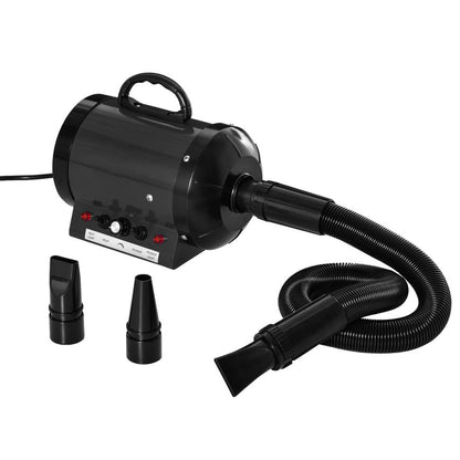 PawHut 2800W Dog Pet Grooming Hairdryer Heater With Three Nozzles - Purple / Black