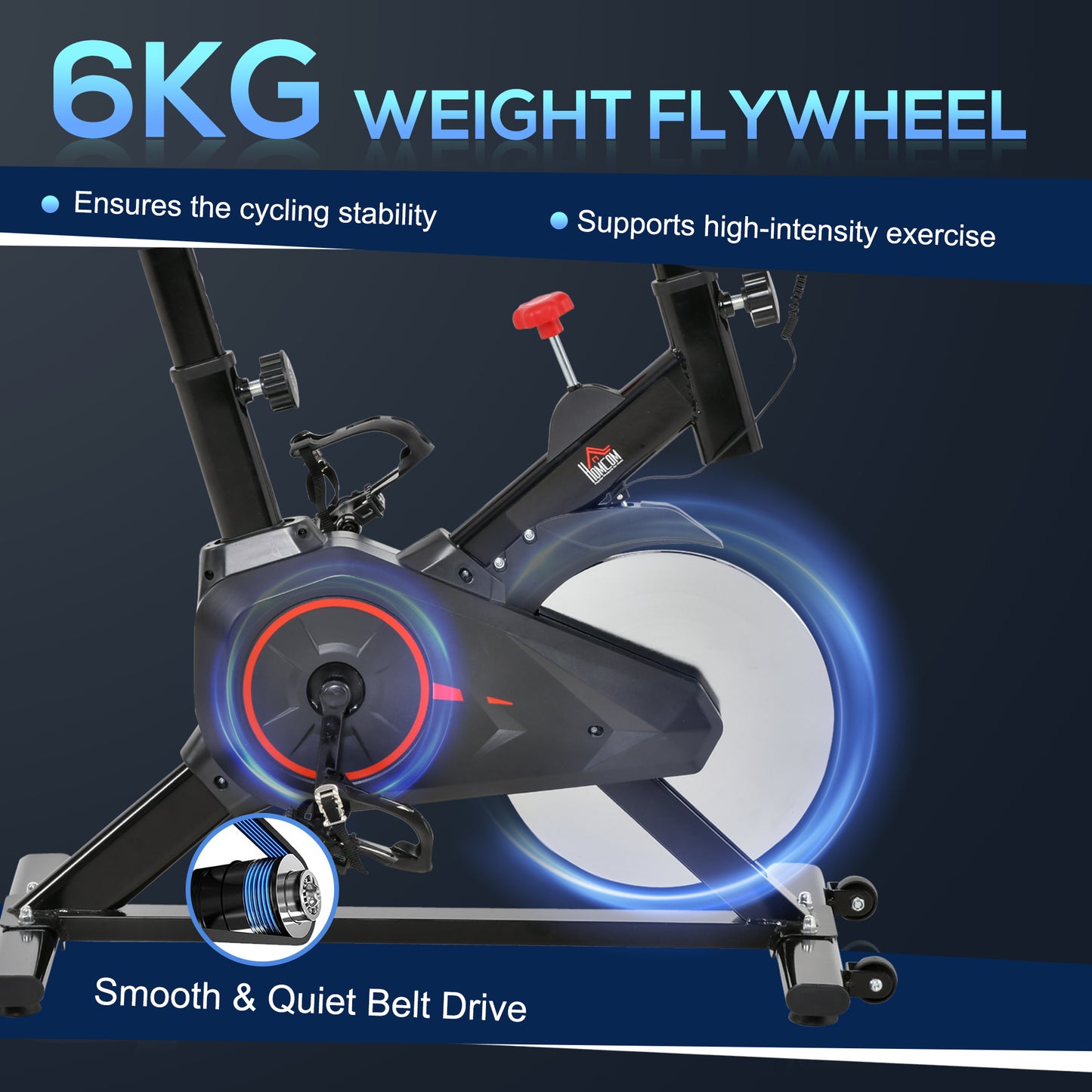 Indoor Upright Exercise Bike Machine, with Adjustable Seat, Resistance, Handlebar, LCD Display
