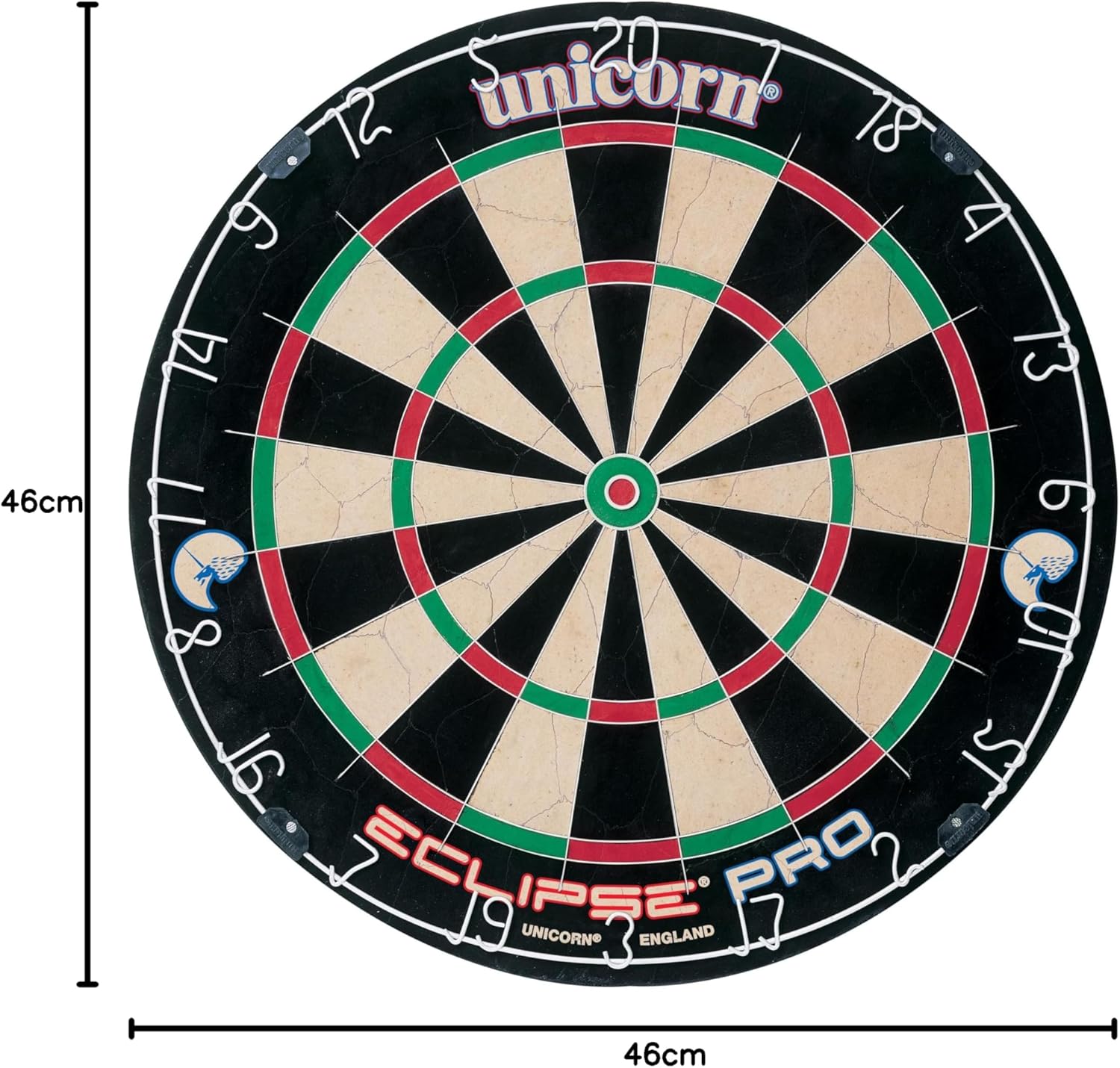 Unicorn Eclipse Pro, Professional Bristle Dartboard with Competition Quality Sisal, Spider and Number Ring, Professional Dart Board for Adults
