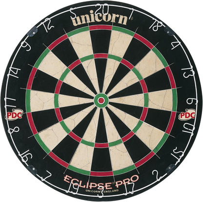 Unicorn Eclipse Pro, Professional Bristle Dartboard with Competition Quality Sisal, Spider and Number Ring, Professional Dart Board for Adults