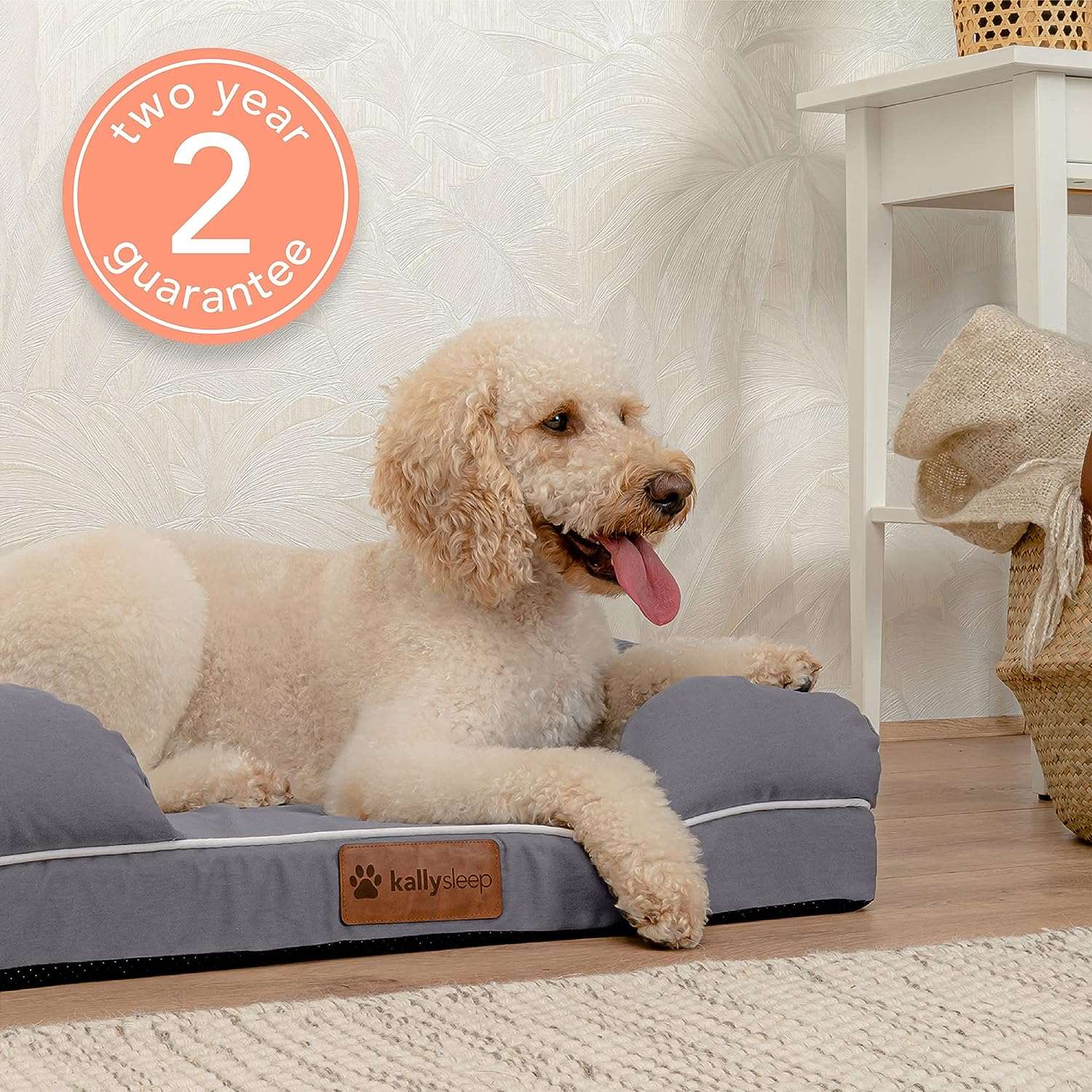 Kally Sleep Luxury Orthopaedic Ultimate Memory Foam Dog Cat Pet Bed Pillow - Size Small / Medium Grey