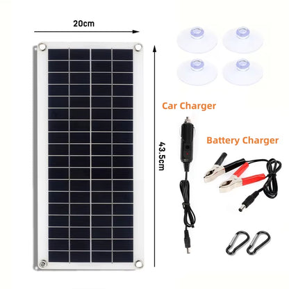 Solar Panel 5V USB Type-C Charge Portable Flexible Kit Lightweigh Mini System for Phones Car Camping Hiking Power Banks IP65
