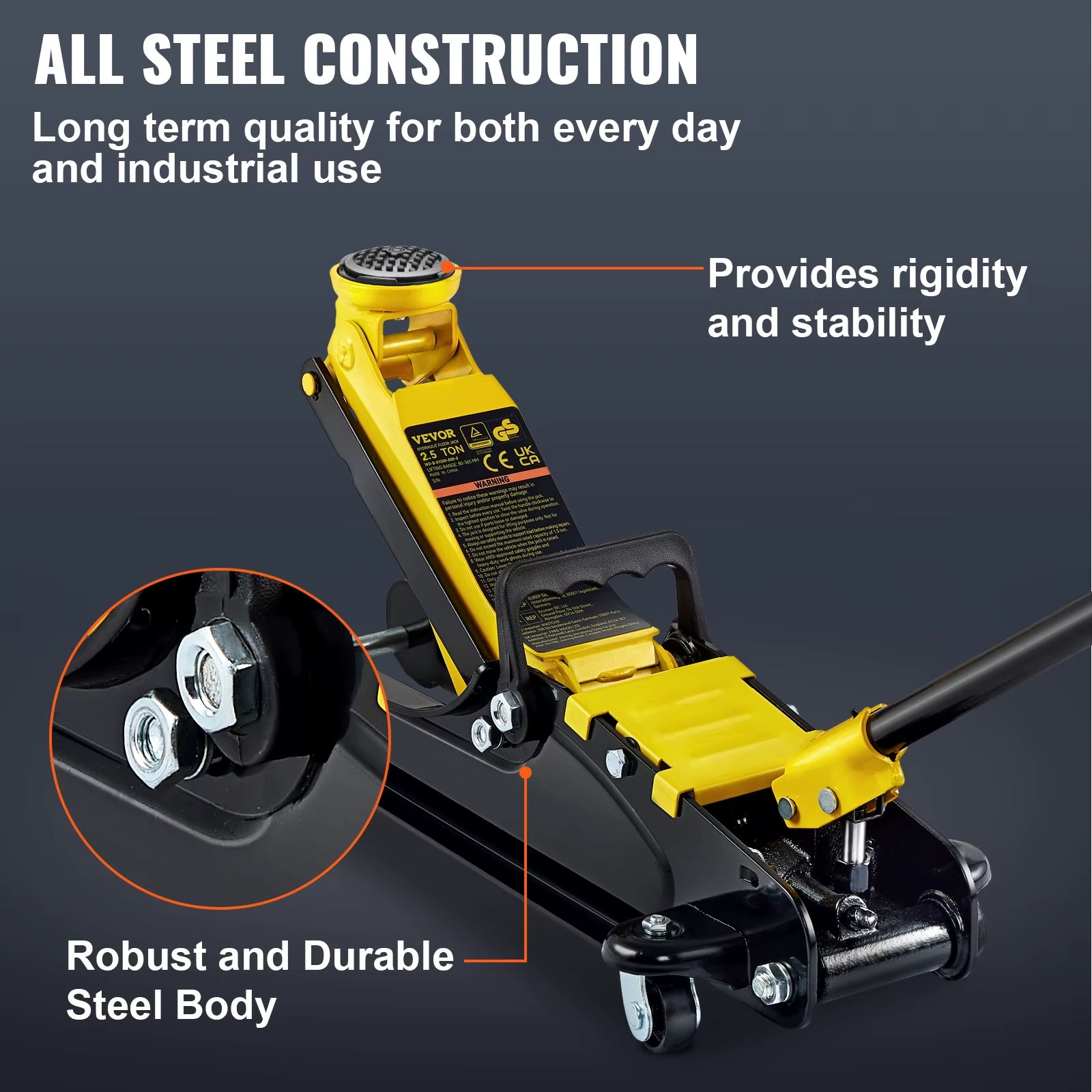 2.5T Ton Hydraulic Floor Jack Pneumatic Low Profile Heavy-Duty Steel Racing Floor Jack With Piston Lift Pump