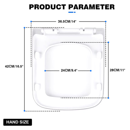 Soft Close White Toilet Seat With Quick Release, Sturdy Duro Plastic Anti-Bacterial Toilet Lid WC Seat