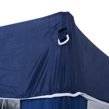 Outsunny 3 M x 3 M Base/ 2.5 M x 2.5 M Top Pop Up Camping Gazebo with Carry Bag, Height Adjustable Party Tent Instant Event Shelter
