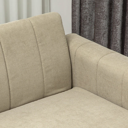3 Seater Sofa, Modern Fabric Sofa Couch, Channel Tufted Upholstered Sofa Settee for Living Room, Guest Room, Bedroom, Home Office