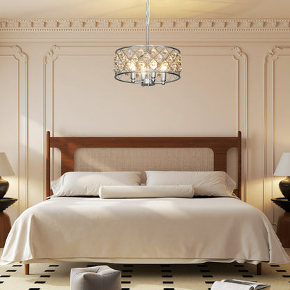 51 Crystallite Four-Bulb Chandelier - Silver-Tone