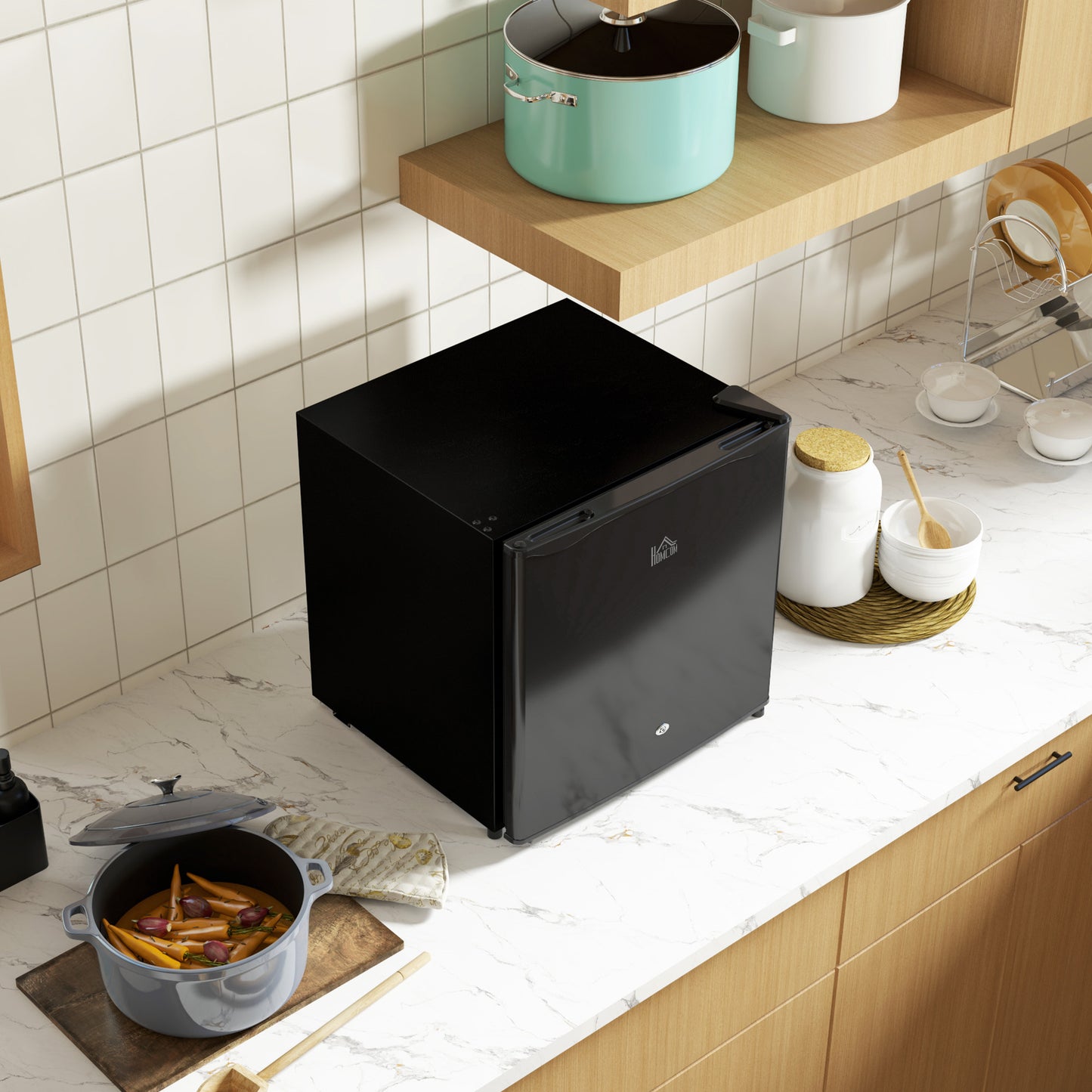 46 Litre Lockable Countertop Fridge - Black