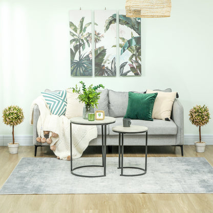 Set of 2 Decorative Artificial Plants, Murraya Flowers in Pot, Fake Plants for Home Indoor outdoor Decor, 60cm, Cream White