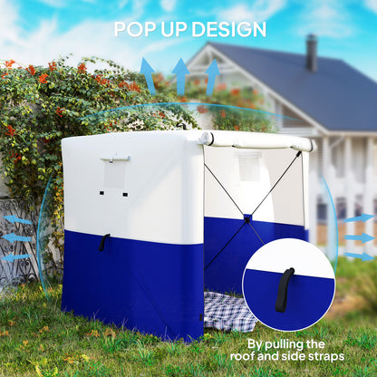 Outsunny 2 x 2m Pop-Up Party Tent Gazebo, with Accessories - Dark Blue