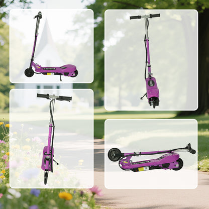 Foldable Electric Kids Scooter, Ride-on for Ages 7-14 Years, Purple