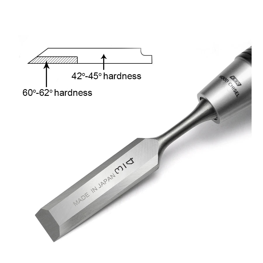 KAKURI SNP-3S Japan Wood Chisel Set 3 Piece Carving Knife with Storage Bag for Professional Woodworking Processing and Engraving