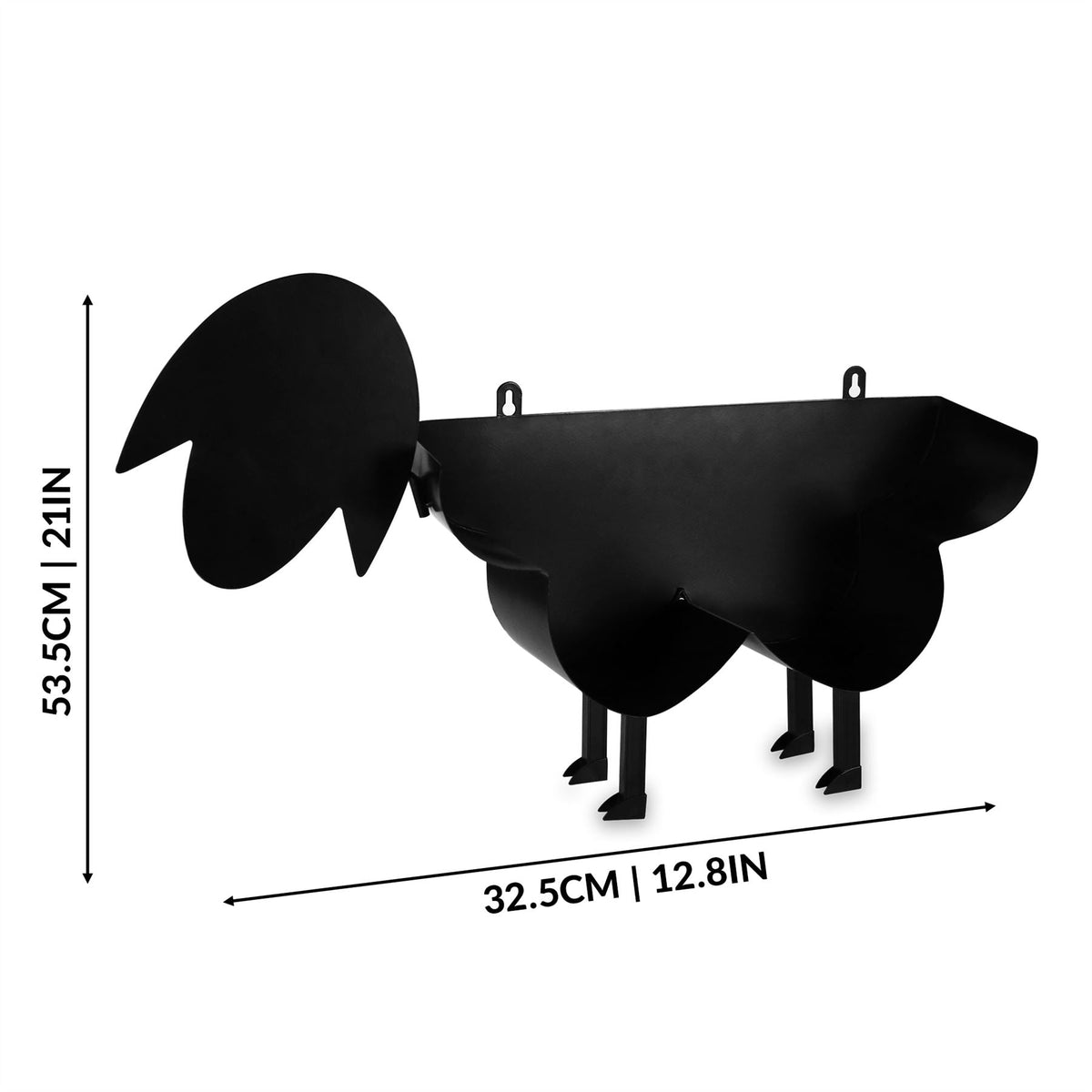 Pukkr Sheep Toilet Roll Holder | Freestanding Steel | Holds 7 Rolls | Novelty Bathroom Décor | No Fixings Required | Assembly Required | 53.5x32.5x12.5cm | 2-Year Warranty
