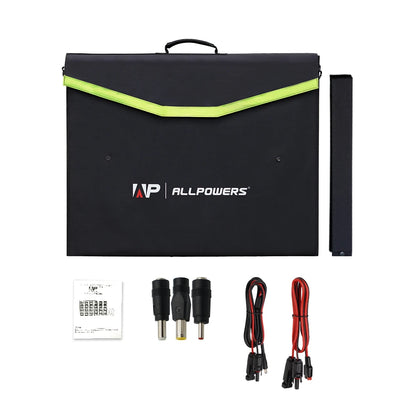 ALLPOWERS Foldable and Portable Solar Panel 100 / 200W Solar Battery Charger, Outdoor Emergency Backup Power for Power Station Etc
