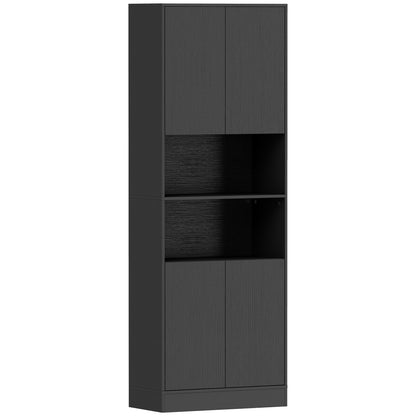 Kitchen Pantry Cabinet | 170cm Freestanding Storage Cupboard with Soft-Close Doors, 2 Colours