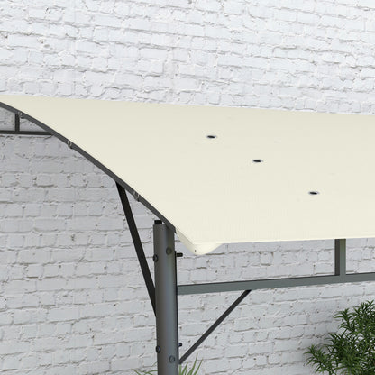 Outsunny 3 x 4m Metal Frame Pergola Sun Shade Canopy - Cream
