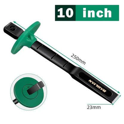 Heavy-Duty Flat Chisel with Hand Guard 6/8/10/12 Inch Stone Concrete Splitter Stonemason's Carving Knife Woodworking Tools 