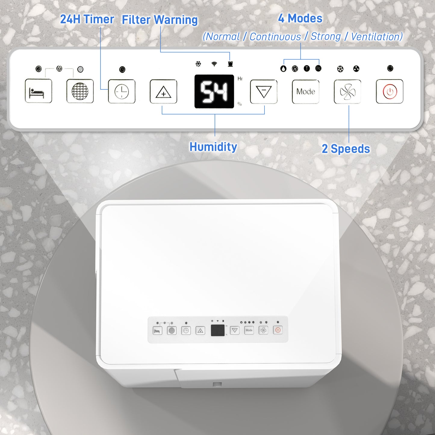30L Clothes Dryer Dehumidifier For Laundry Drying - White