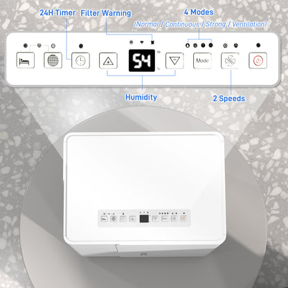 30L Clothes Dryer Dehumidifier For Laundry Drying - White