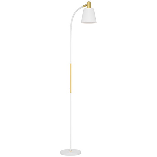 Floor Lamp for Living Room, Spotlight Reading Standing Lamp with Adjustable Height, Rocker on/off Switch, Indoor Task Lighting, White