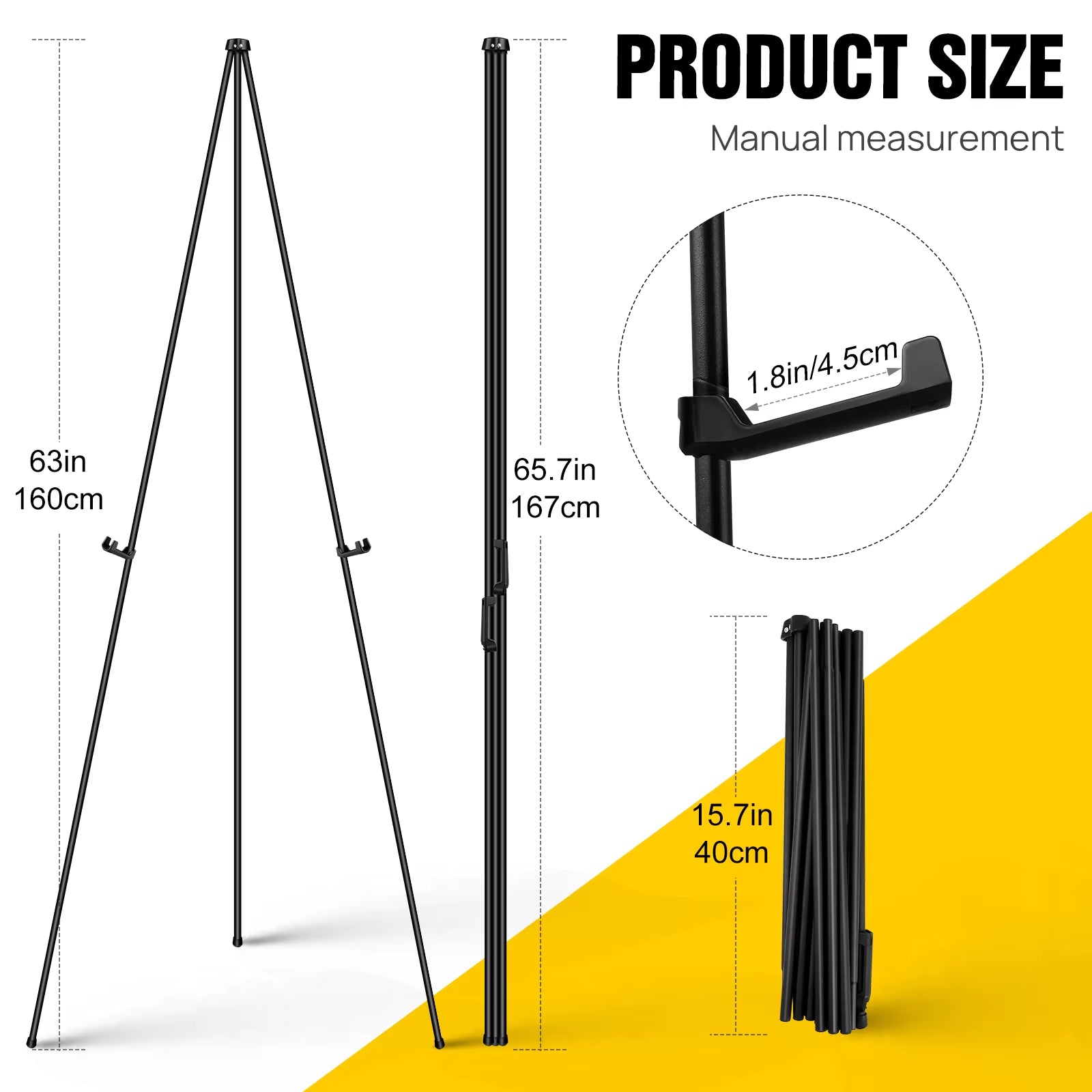 Portable Easel Stand for Wedding Painting Display Folding Adjustable Metal Artist Tripod Easel With Bag 160cm