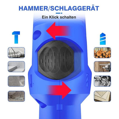 Corded Professional 850W Rotary Hammer Drill 3000RPM, 13Mm Chuck With Impact Function & 2 Modes