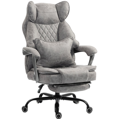 Executive Office Chair | Big & Tall 180kg Reclining Desk Chair with Footrest & Lumbar Support