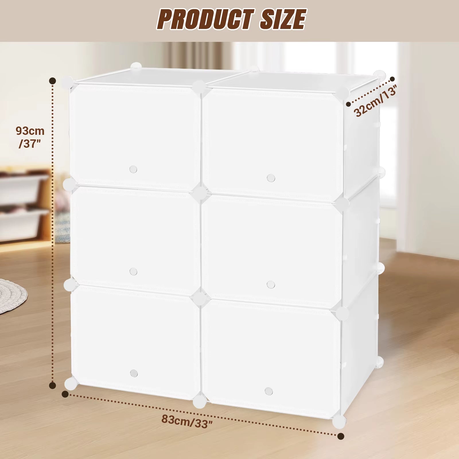 Shoe Storage Cabinet Layer Modular Plastic Shoe Rack, Cube Shoe Organizer, Dustproof and Waterproof, 40 Pairs of Shoes - 6/8/10