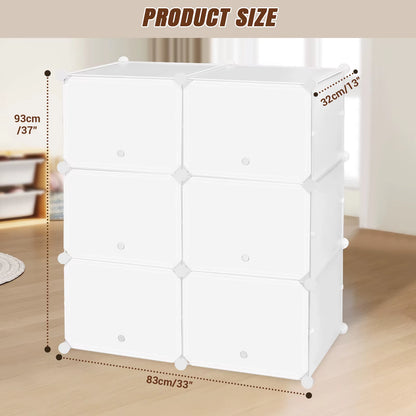 Shoe Storage Cabinet Layer Modular Plastic Shoe Rack, Cube Shoe Organizer, Dustproof and Waterproof, 40 Pairs of Shoes - 6/8/10
