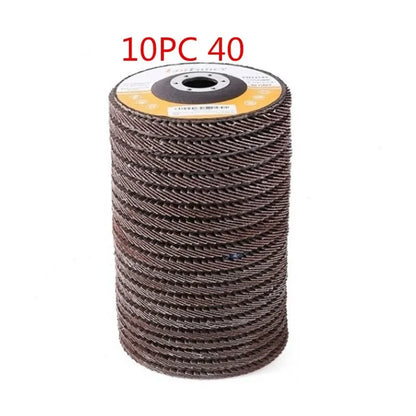 10 Pieces 16*100Mm Flap Sanding Discs 40/60/80/120 Grit Grinding Wheels Blades Angle Grinder 16Mm Hole