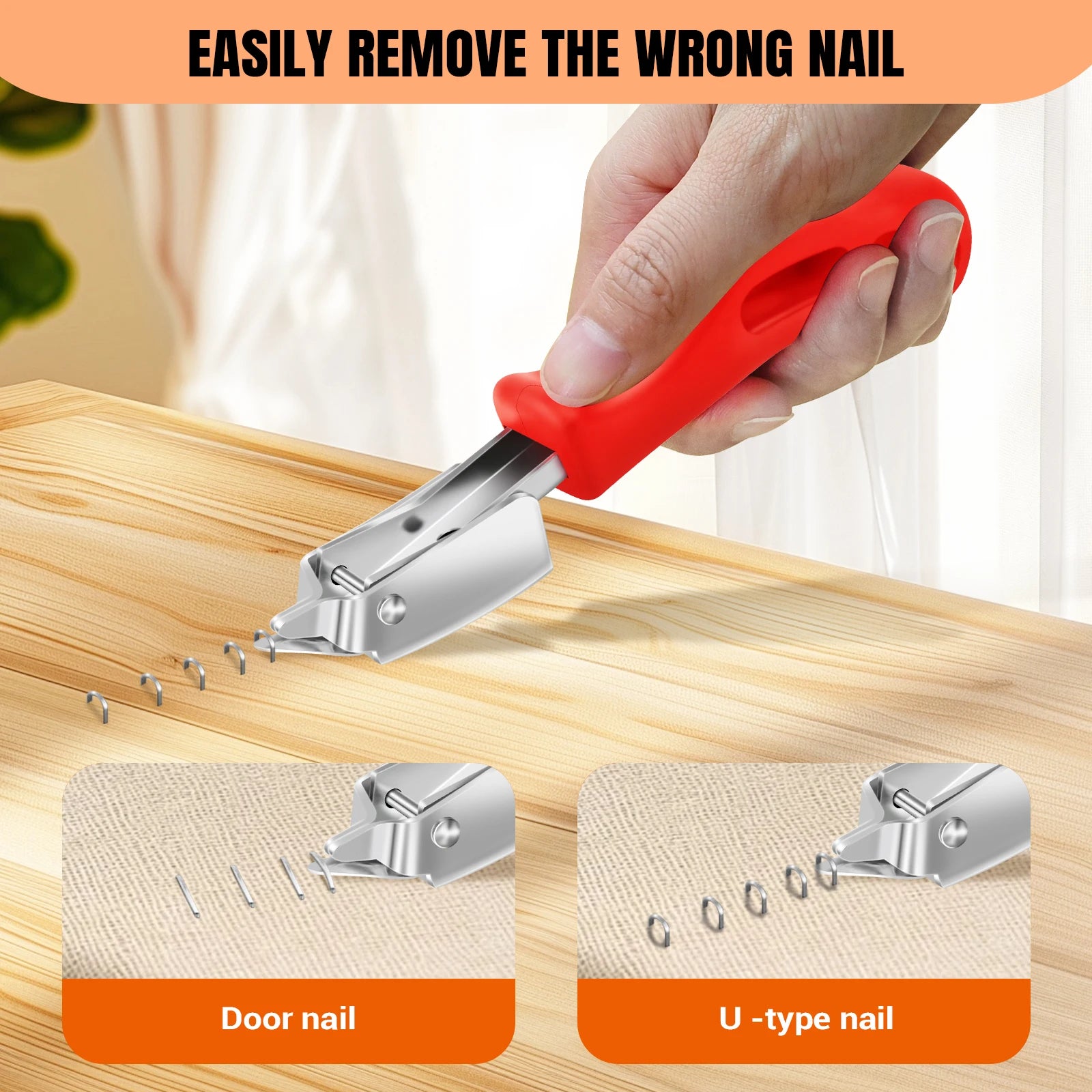 Staple Gun, 3-In-1 Upholstery Manual Brad Nailer Kit with Stapler Remover for Woodworking Furniture DIY, 3000 Staples