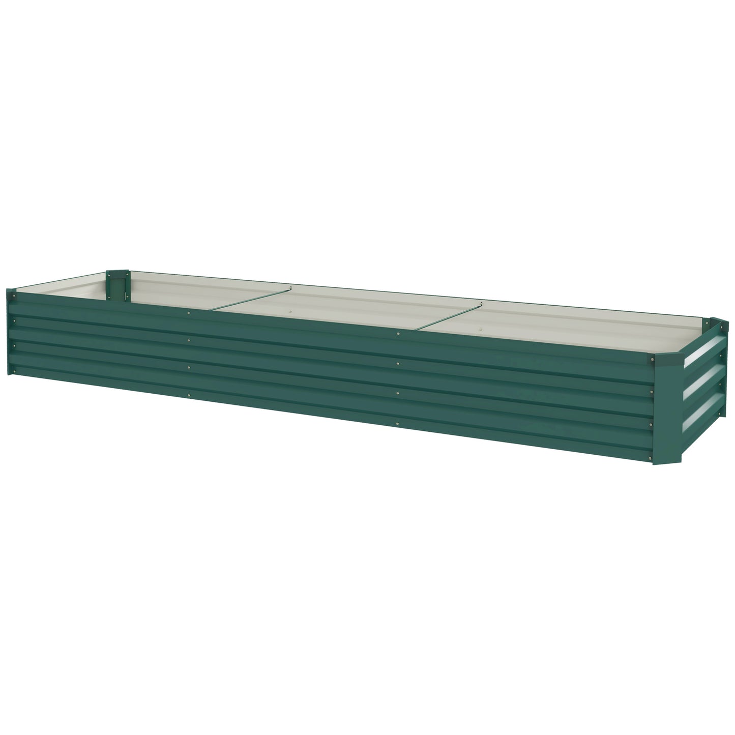Outsunny 60 x 240cm Galvanised Steel Planter, with Open Bottom