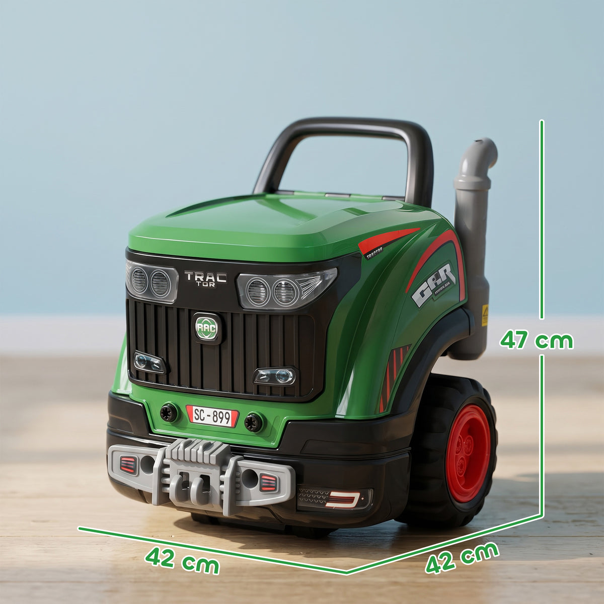 Kids Truck Engine Toy | Green Pretend Play Mechanic Workshop with 55 Accessories