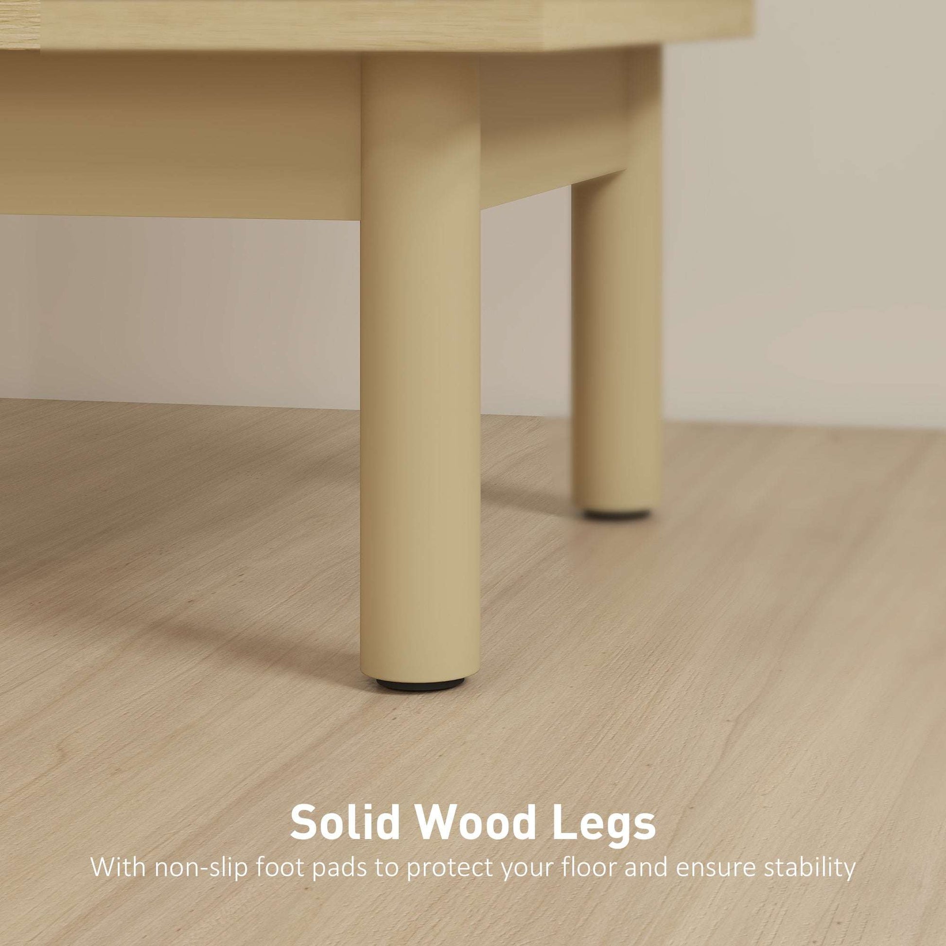 Boho Rattan Bedside Table | Arch Rattan Door | 2-Tier Cabinet | 3-Level Adjustable Shelf | Solid Wood Legs | Non-Slip Pads | 40kg Capacity | 40x35x58cm | Natural Wood