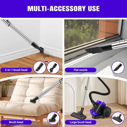 Dayplus Basics Cylinder Bagless Vacuum Cleaner With HEPA Filter for Hard Floor, Carpet & Car, Compact & Lightweight, 3800W, 1.5L