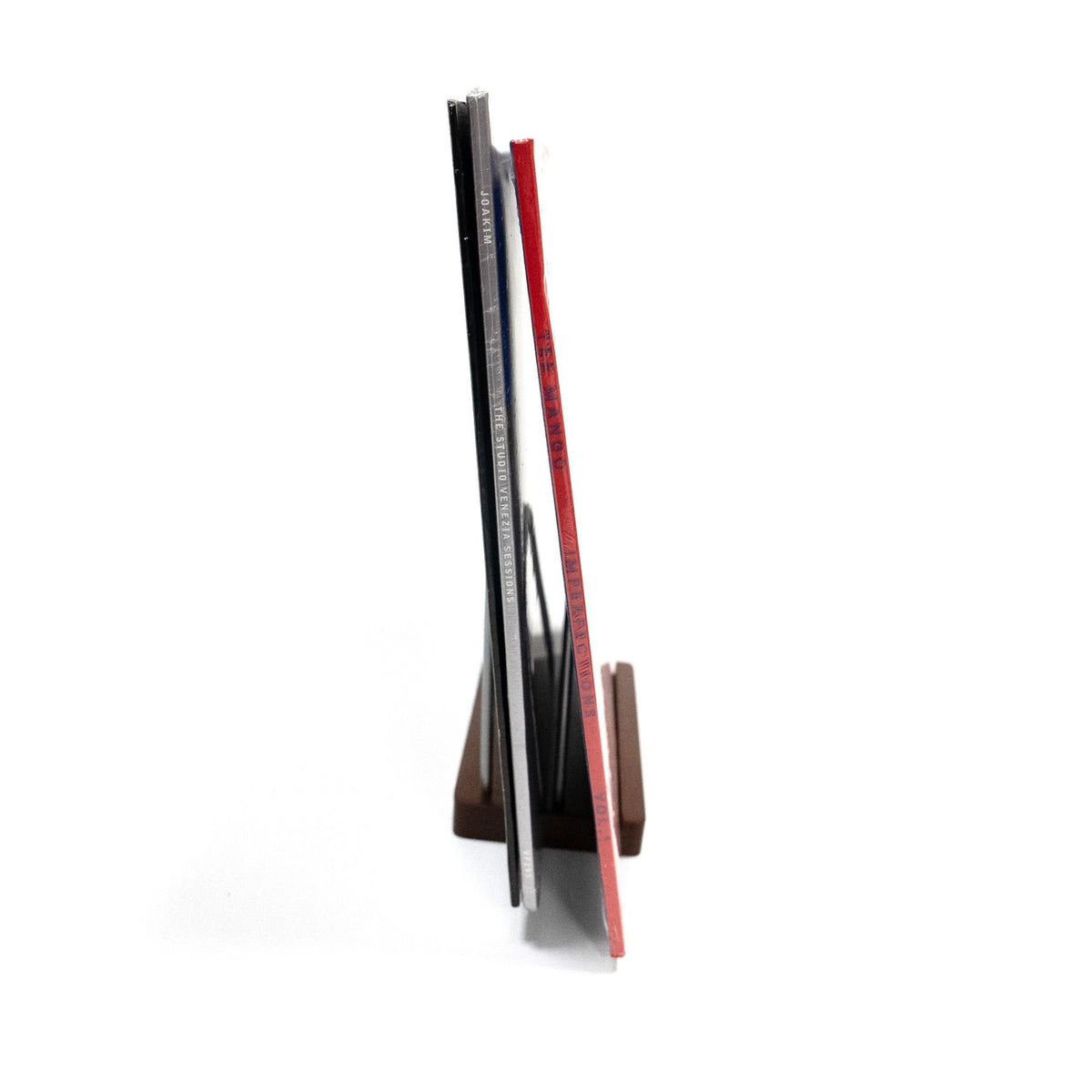 Maison & White Vinyl LP Display Stand & Shelf | Walnut & Metal | 17x10x20cm | Wall Mount or Freestanding | Felt-Backed | 2-Year Guarantee | Record Display